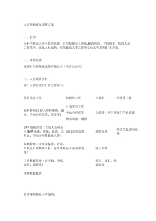 人事结构优化调整方案