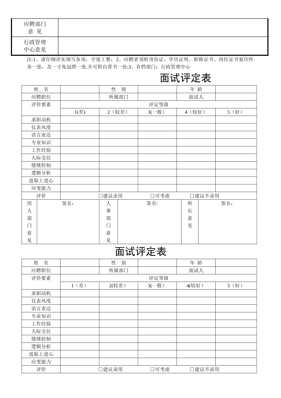 人事表格大全[推荐]_第3页