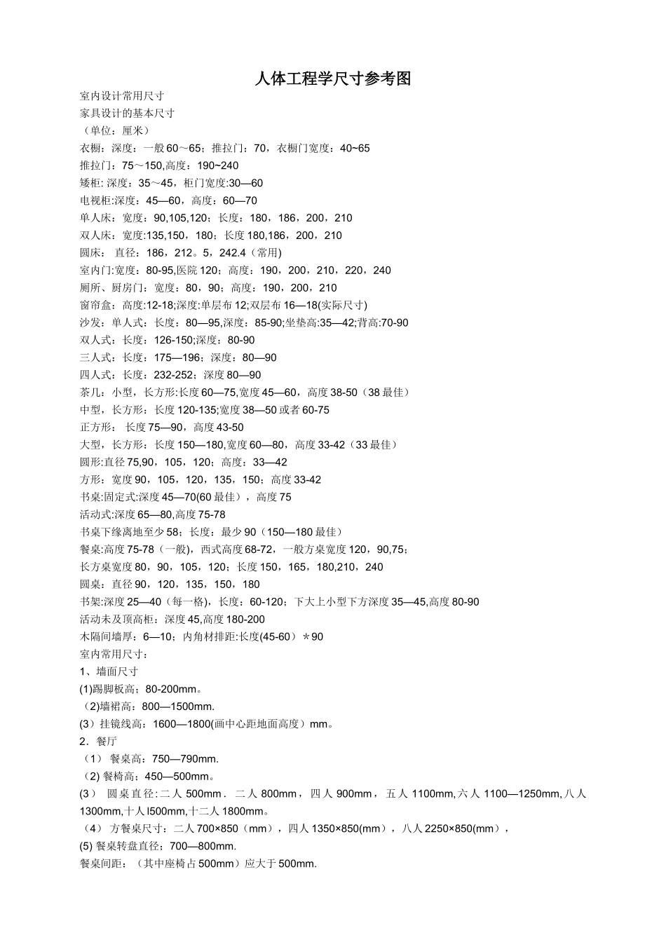 人体工程学尺寸参考图_第1页
