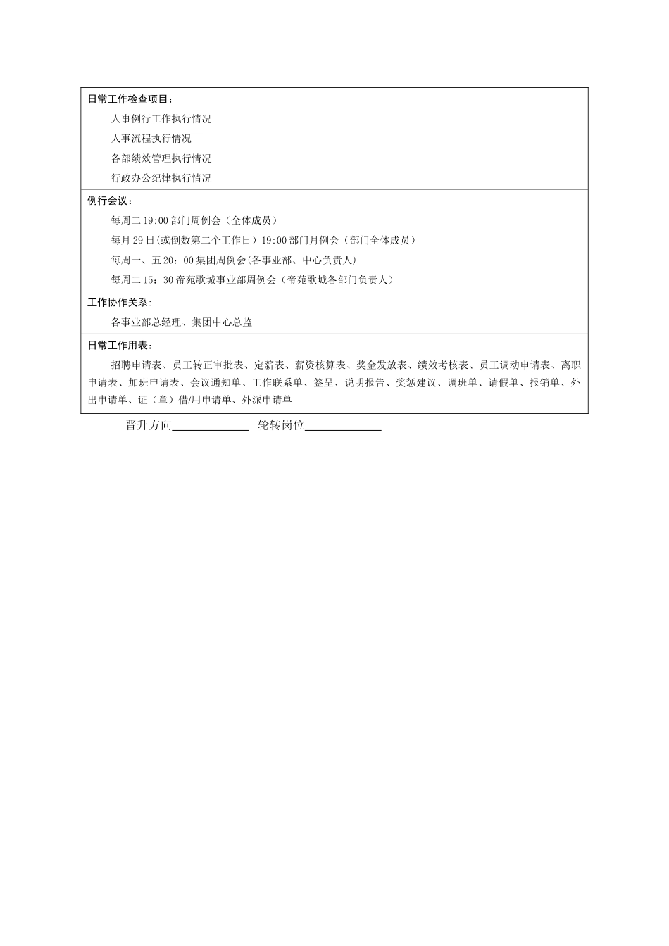 人力总监岗位说明书_第3页