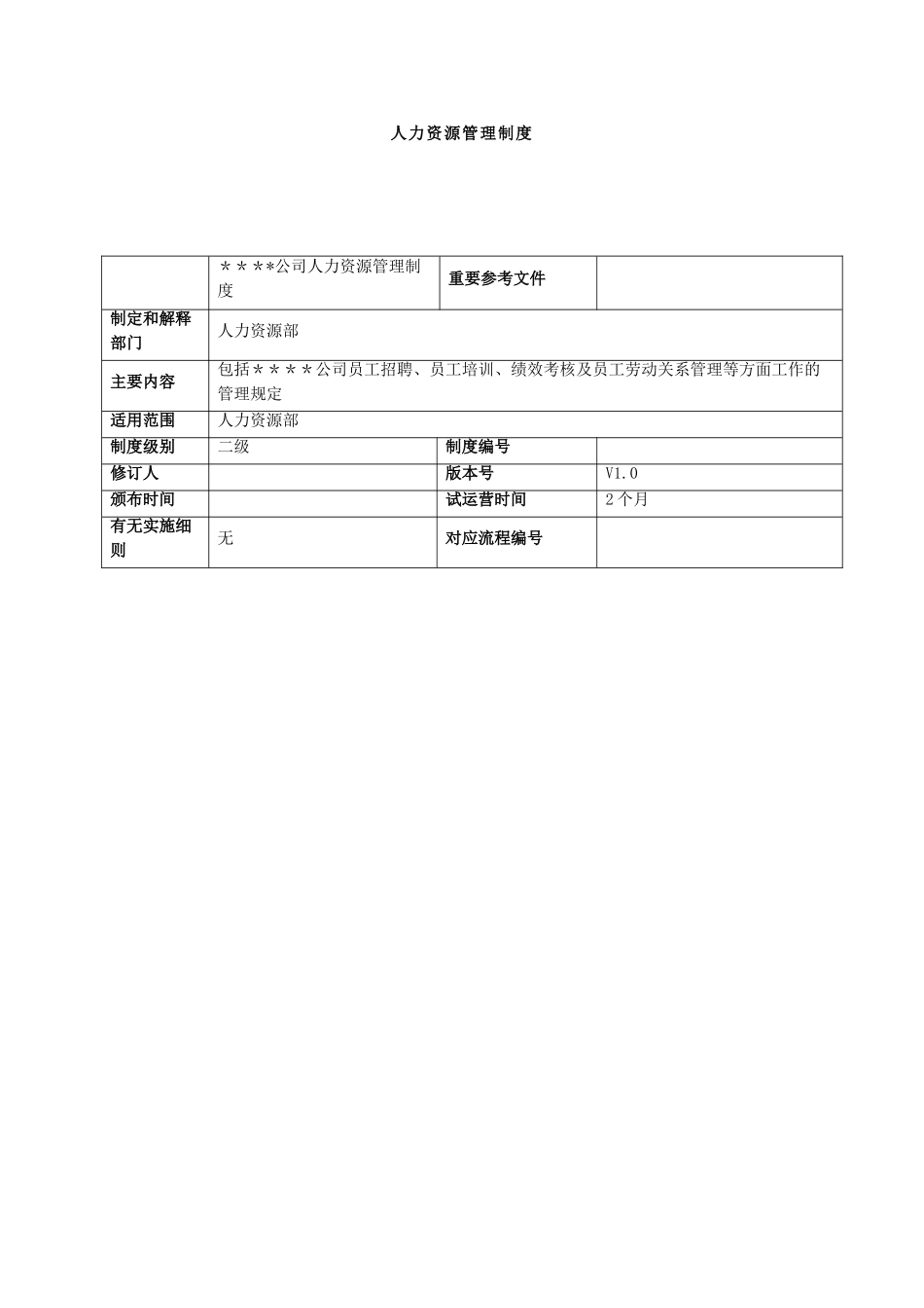 人力资源制度全_第1页