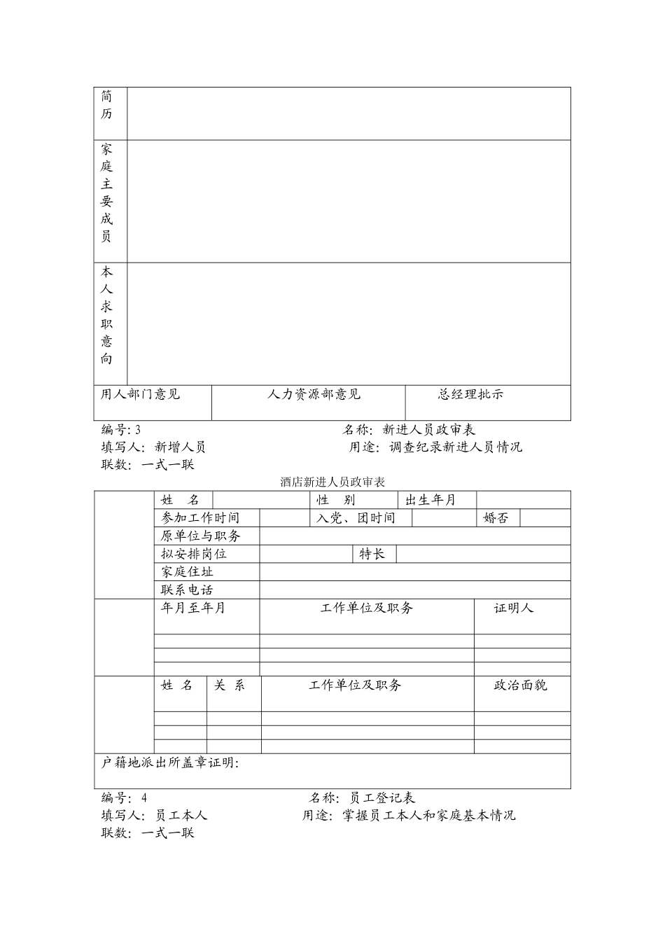 人力资源各种表格_第3页
