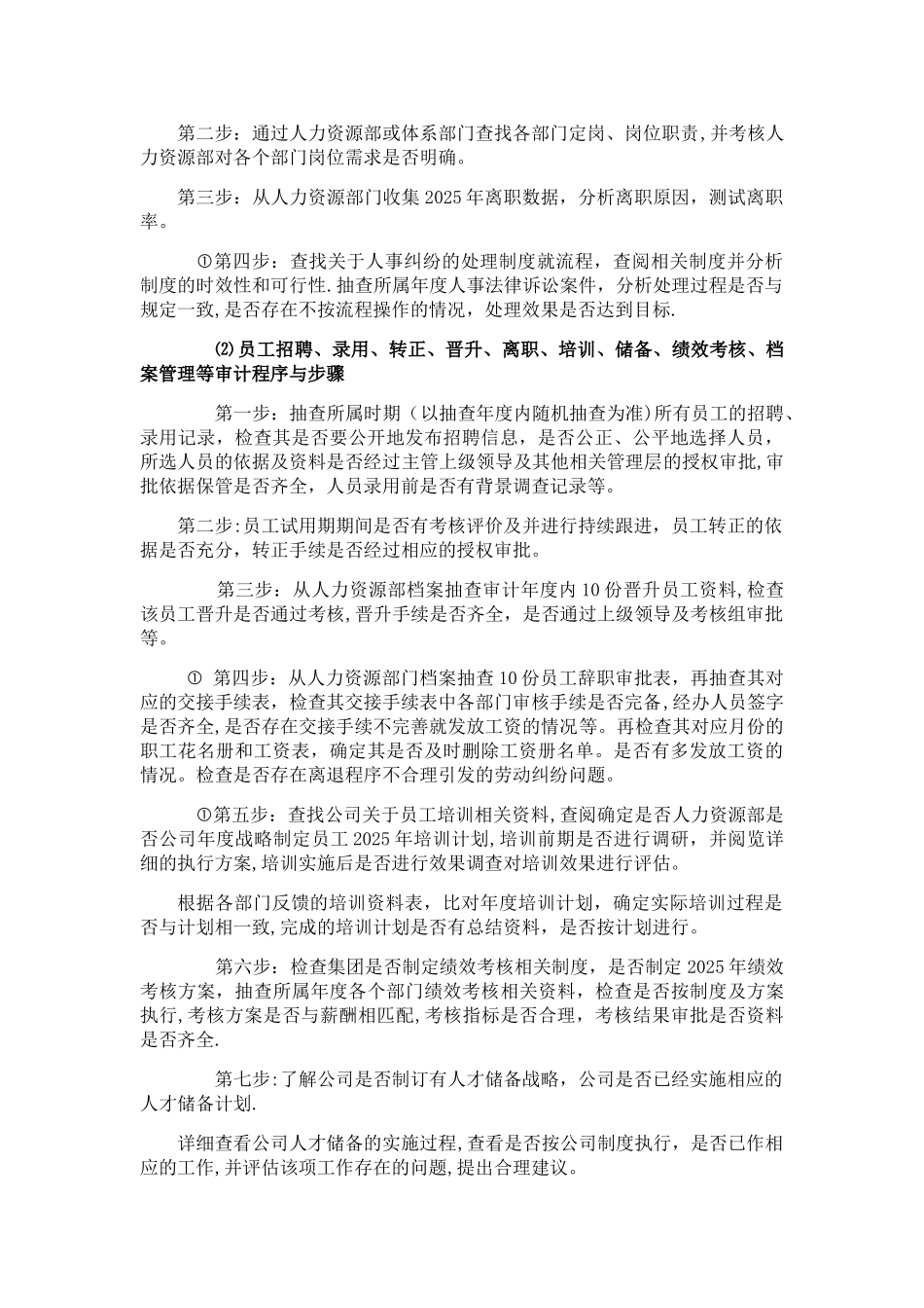 人力资源审计工作方案_第2页