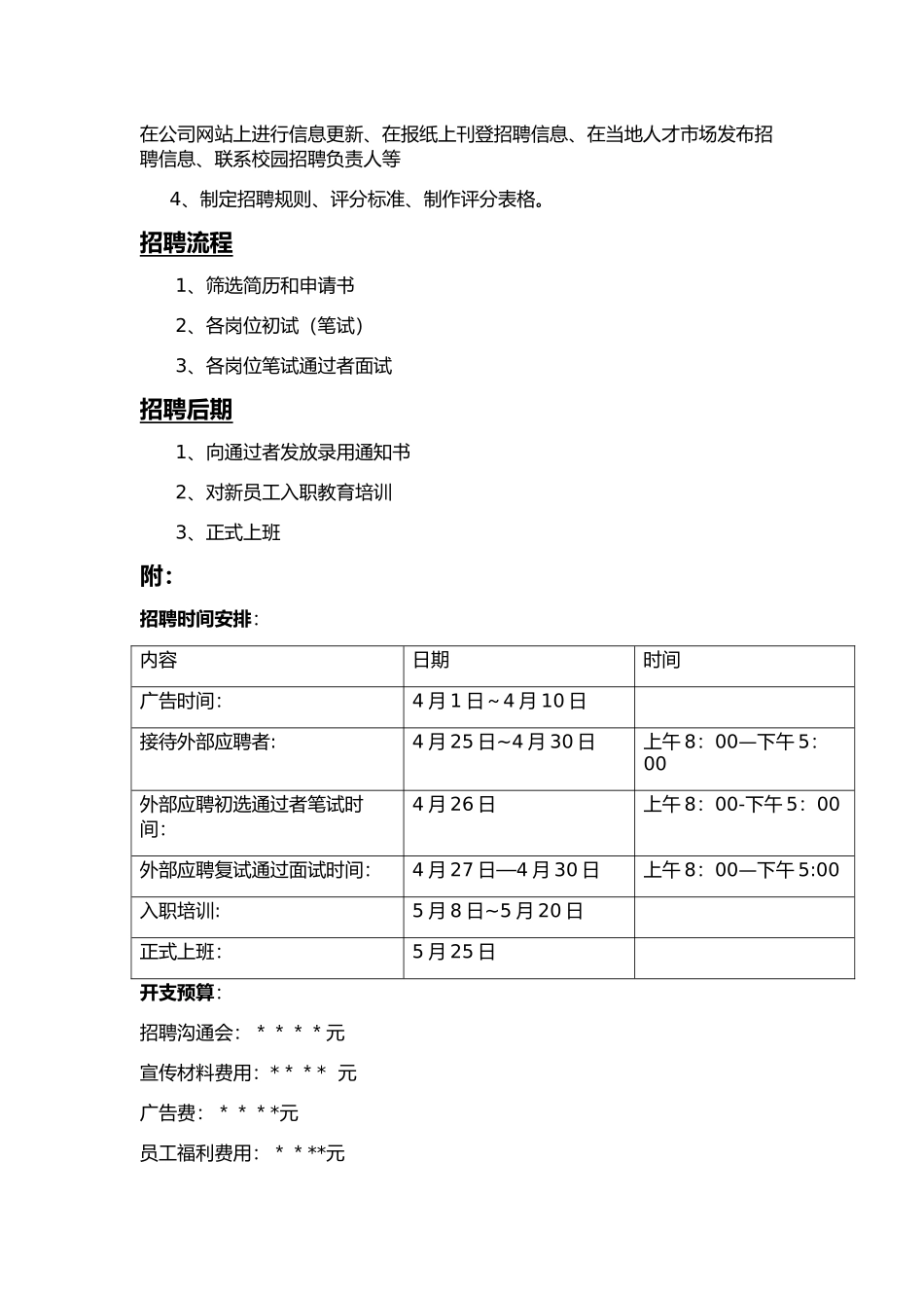 人力资源招聘企划书_第3页