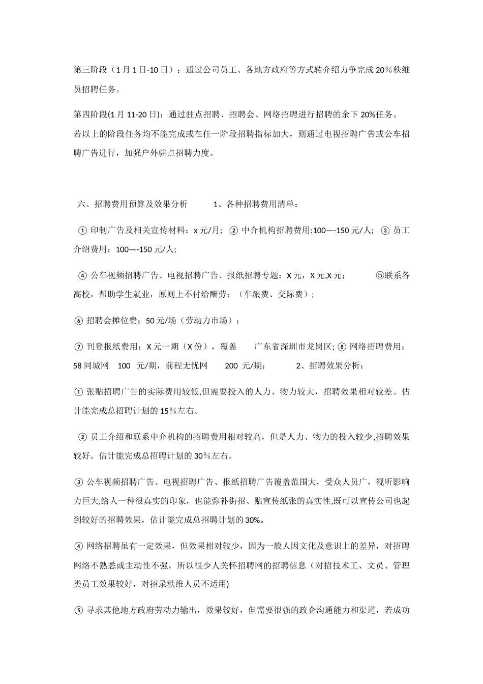 人力资源招聘计划书_第3页