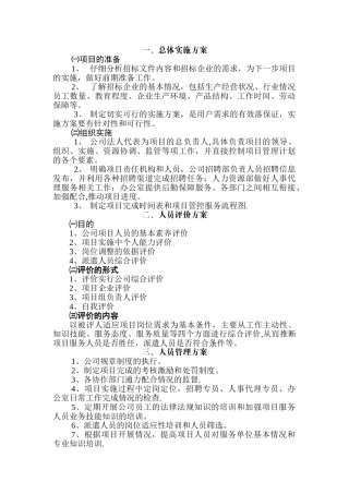 人力资源服务方案