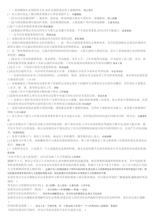人力资源管理专科汇编