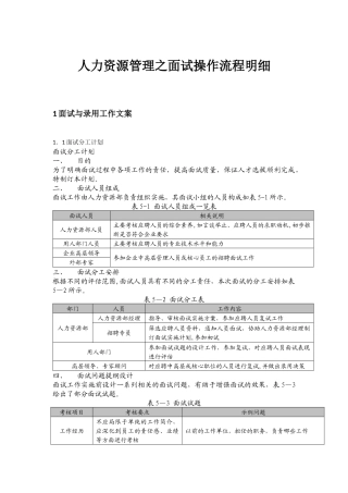人力资源管理之招聘流程明细