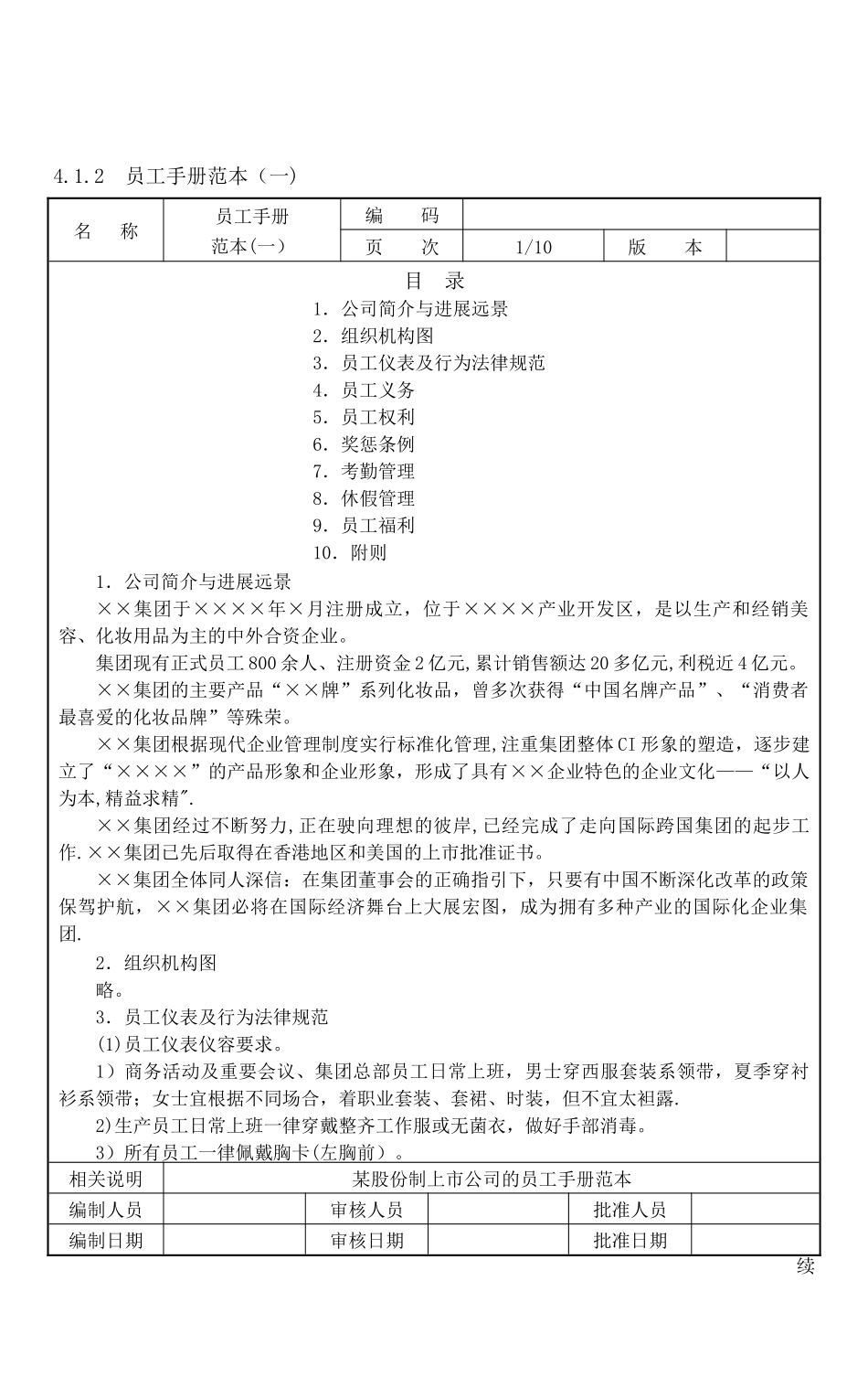 人力资源管理全案--日常管理及相关表格_第2页