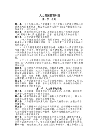 人力资源管理制度03982