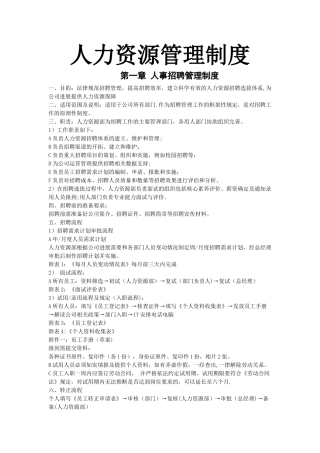 人力资源管理制度54023