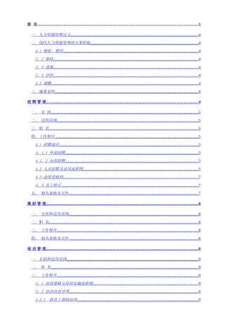 人力资源管理制度全集