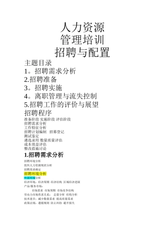 人力资源管理培训