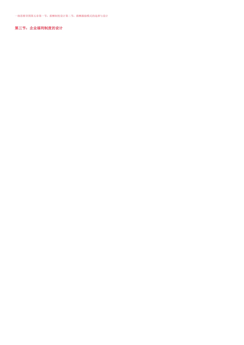 人力资源管理师一级思维导图——第五章薪酬福利_第1页