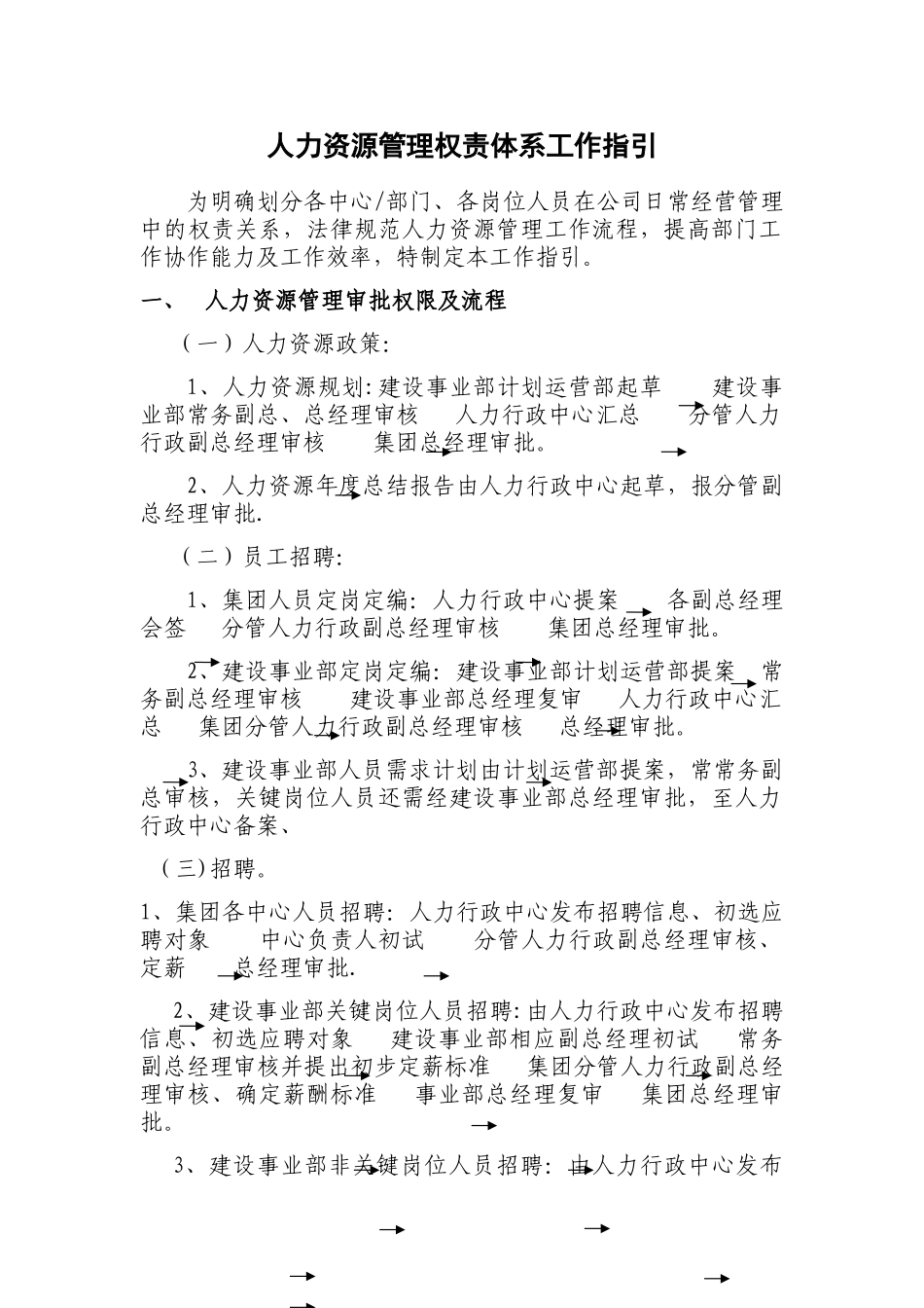 人力资源管理权责体系工作指引_第1页