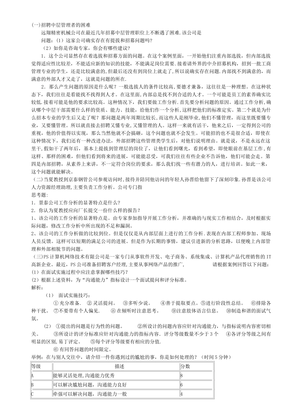 人力资源管理案例分析汇总_第1页