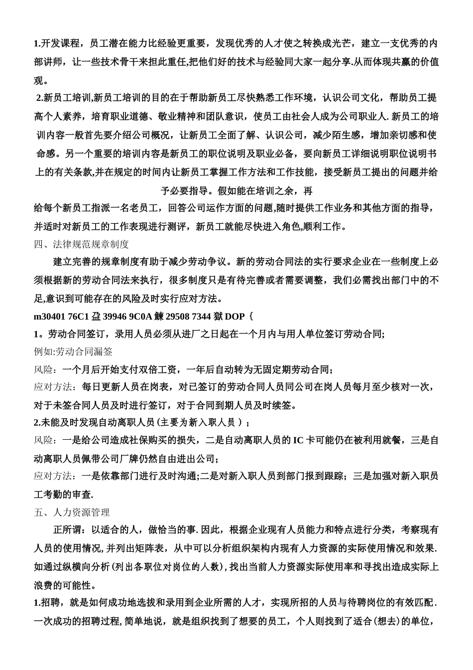 人力资源管理规划建议报告书_第2页