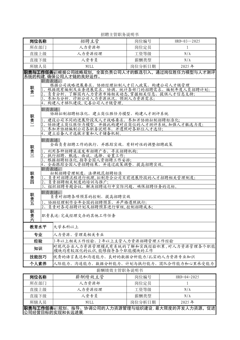 人力资源系统职位说明书OK_第3页