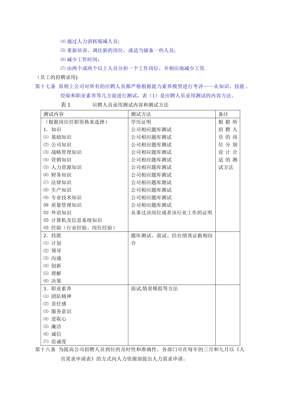 人力资源规划和招聘管理制度_第3页