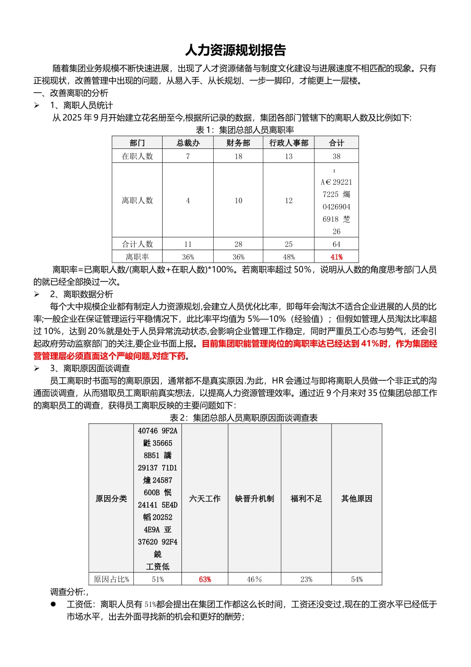 人力资源规划报告_第1页