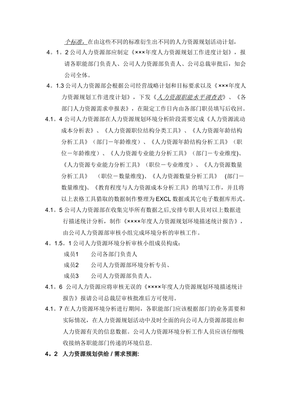 人力资源规划管理规范_第2页