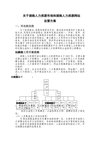 人力资源运营方案