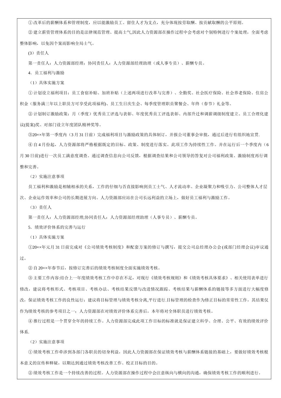 人力资源部2025年度工作计划报告_第3页