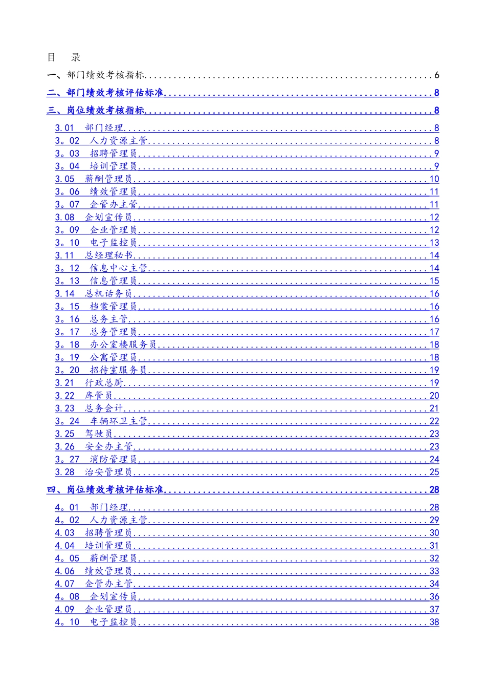 人力资源部考核指标及评估标准_第2页
