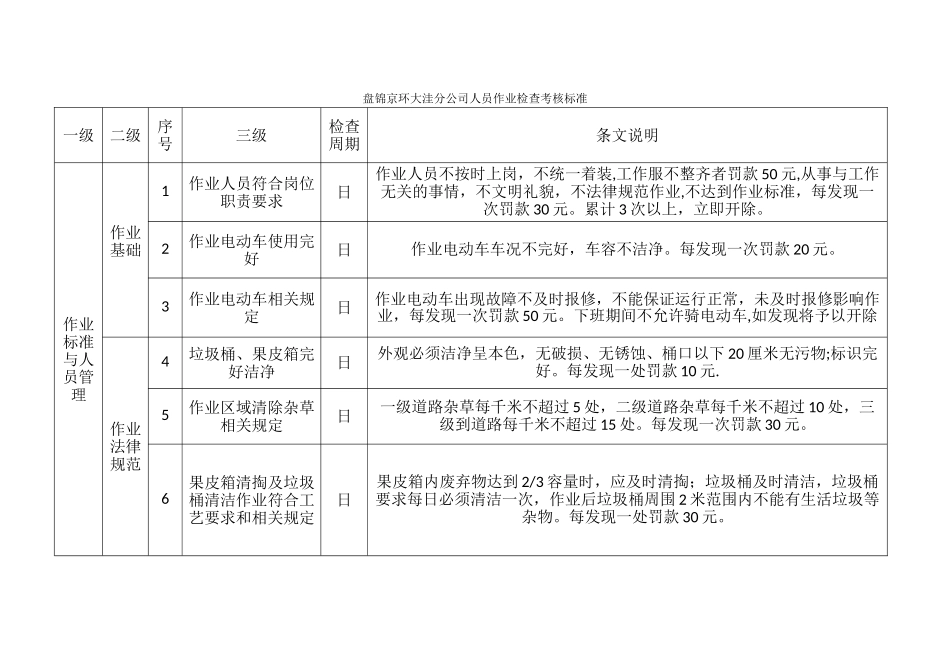 人员作业检查考核标准_第1页
