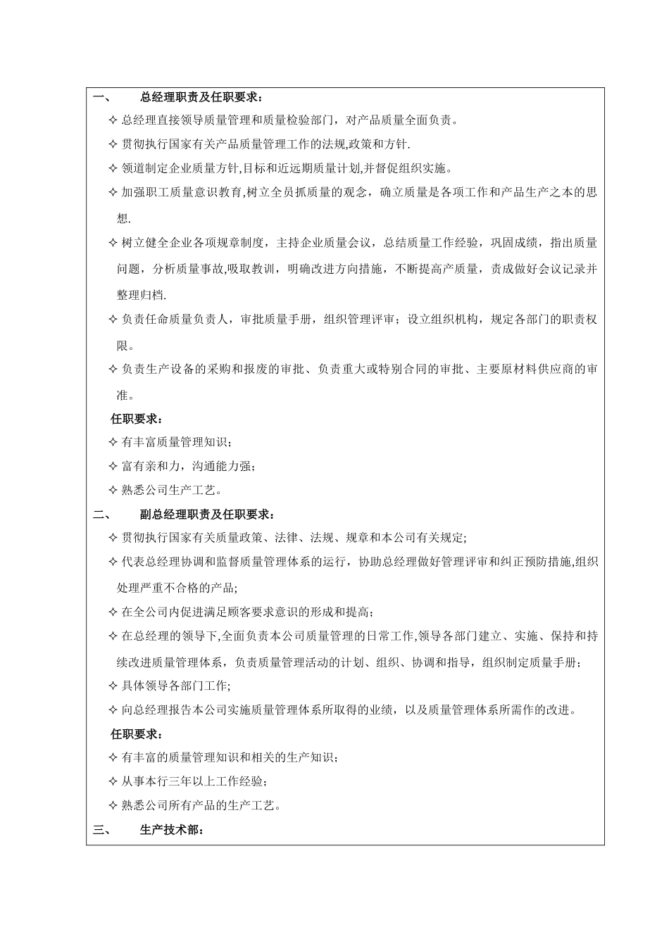 人员岗位职责及任职要求_第2页