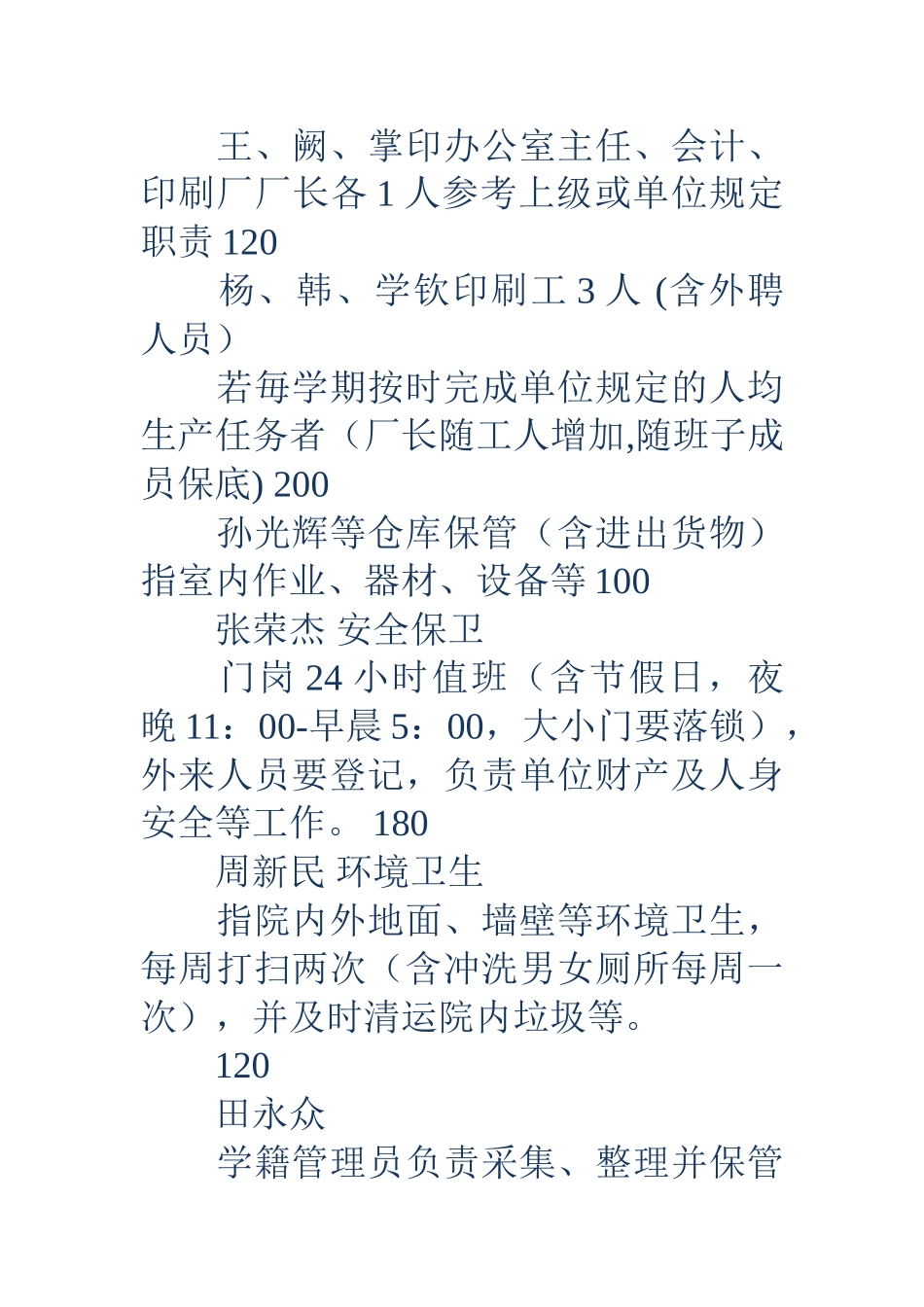 人员岗位量化管理及其工资发放办法_第2页