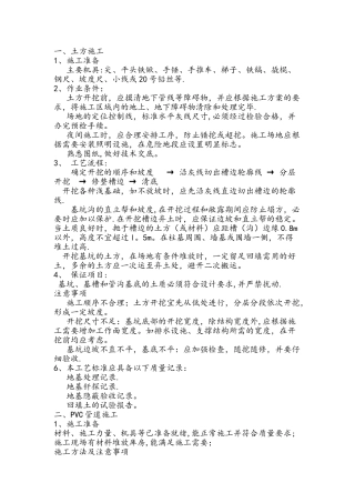 人工挖土方施工工艺