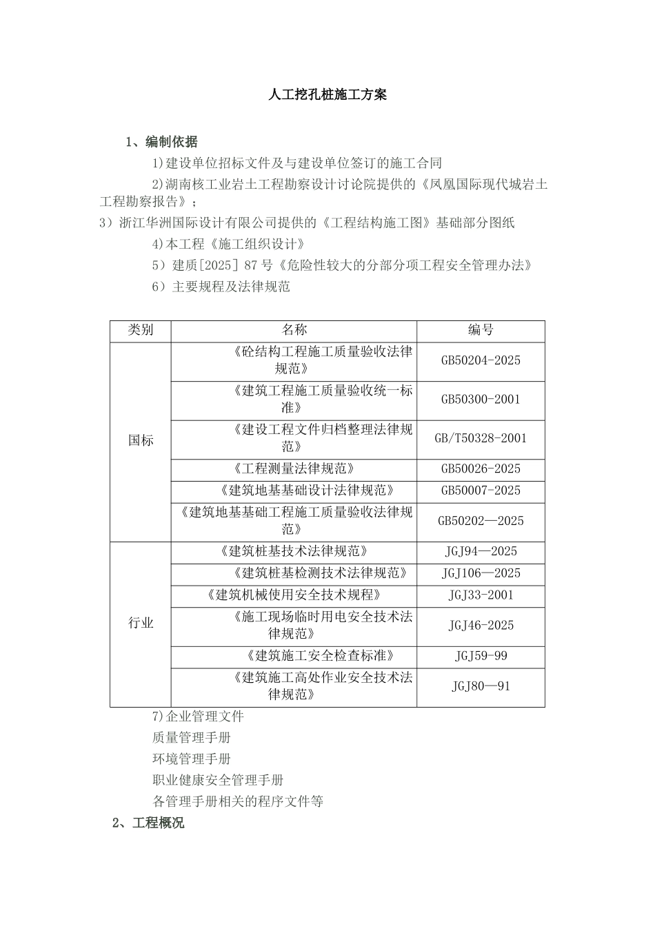 人工挖孔桩施工方案35620_第1页