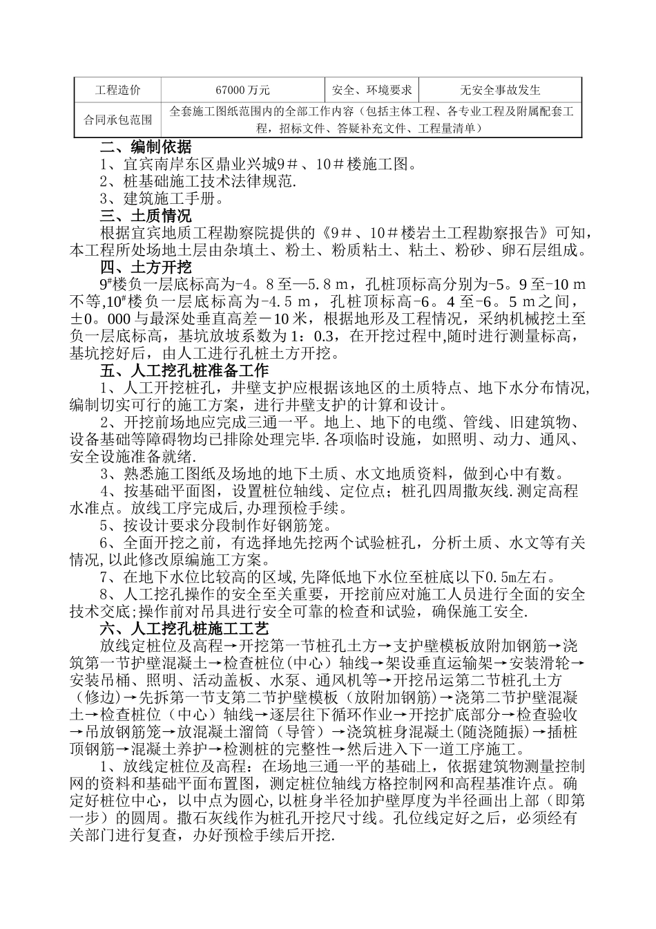 人工挖孔桩灌注桩施工方案_第3页