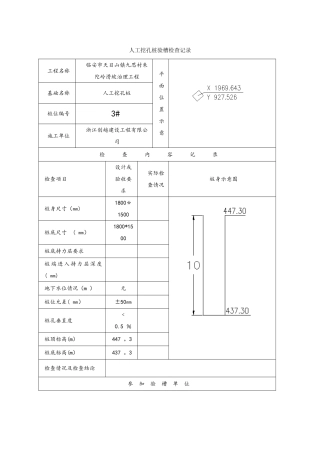 人工挖孔桩记录表格75426