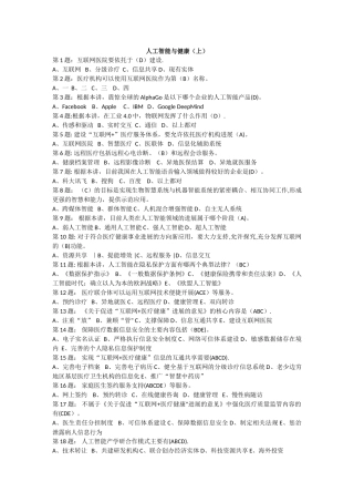 人工智能与健康