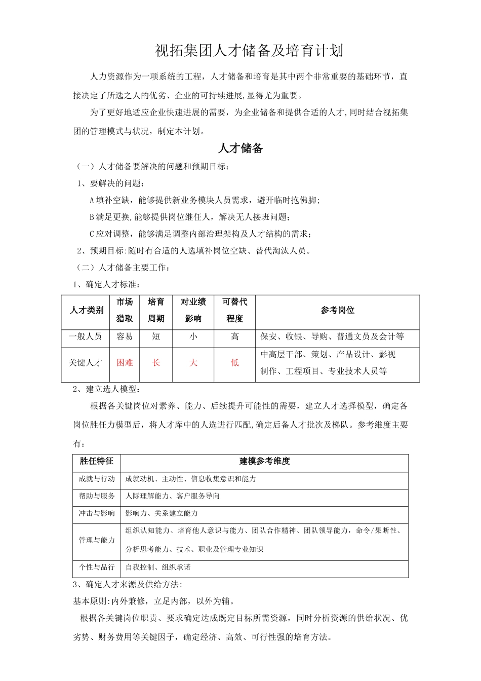 人才储备及培养计划_第1页