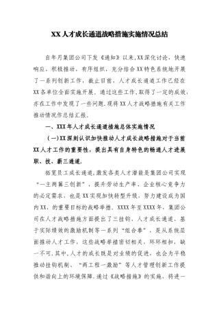 人才战略措施实施年终总结