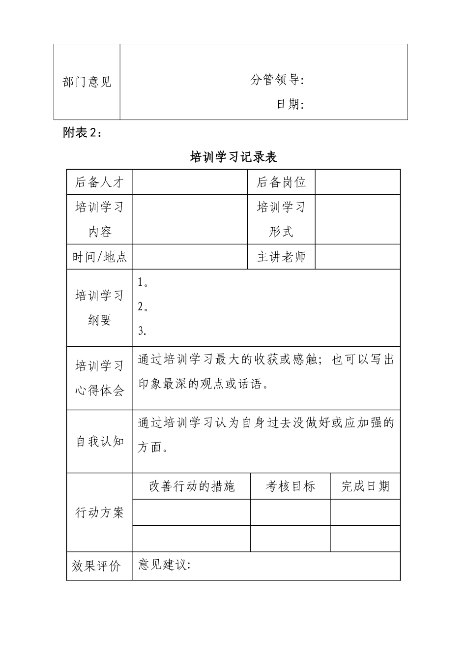 人才梯队管理表格_第2页