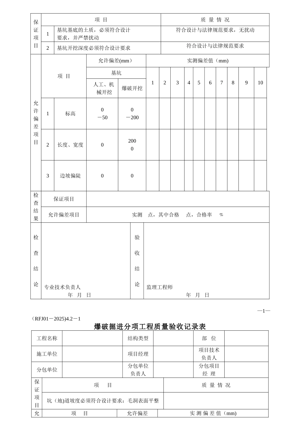 人民防空工程质量检验评定标准表格_第2页