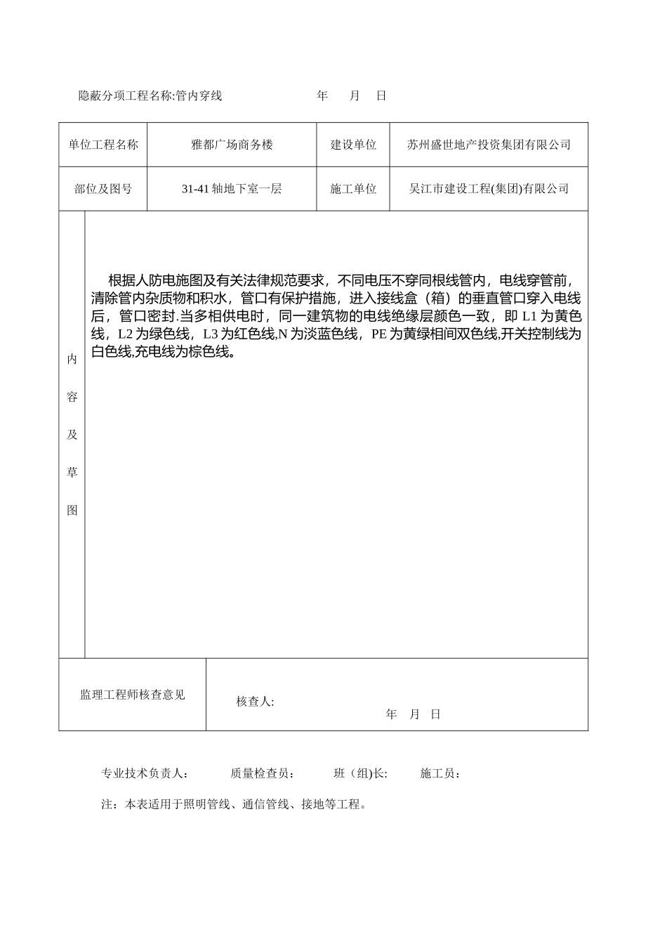 人防土建、水电的检验批及隐蔽工程_第3页