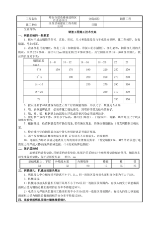 人防地下室钢筋工程技术交底