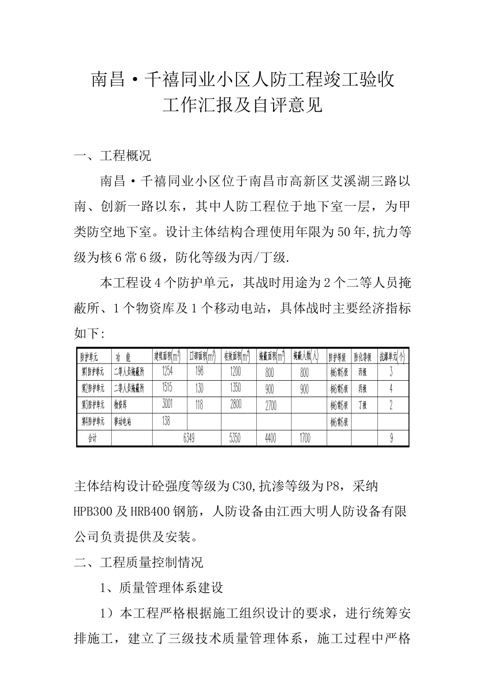 人防工程竣工验收报告_第1页