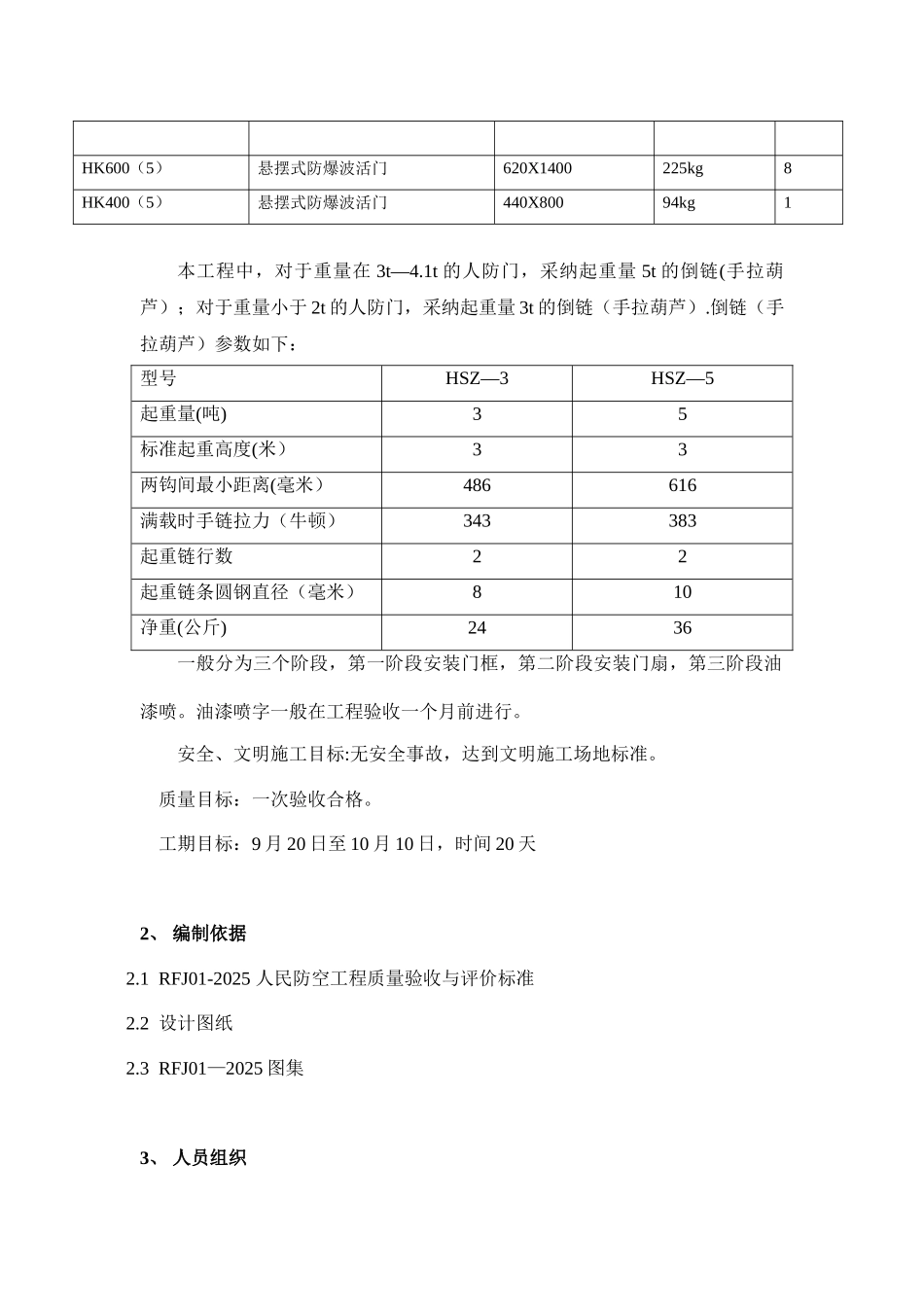 人防门吊装方案及安全文明施工规范_第2页