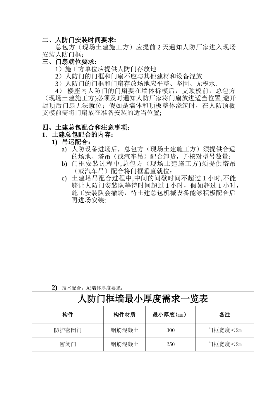 人防门安装技术交底_第2页