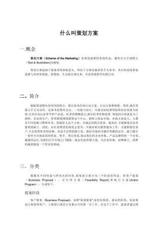 什么叫策划方案