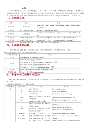 介词和介词短语