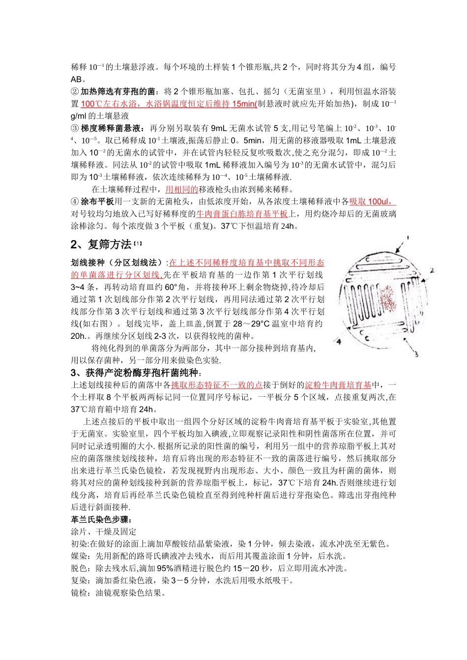 从土壤中分离产淀粉酶的芽孢杆菌实验方案_第3页