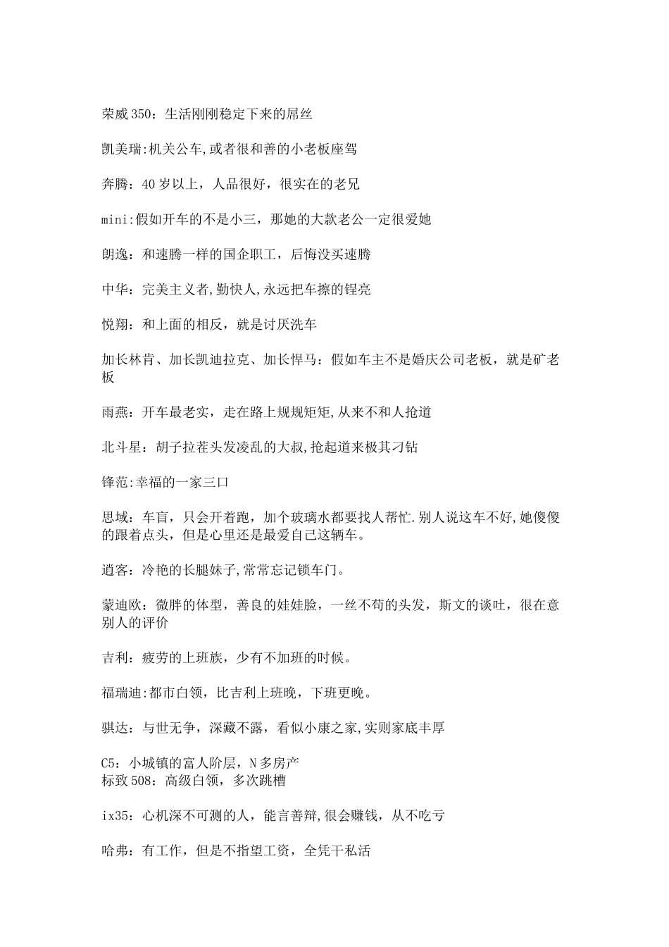 从汽车品牌看人性格_第3页