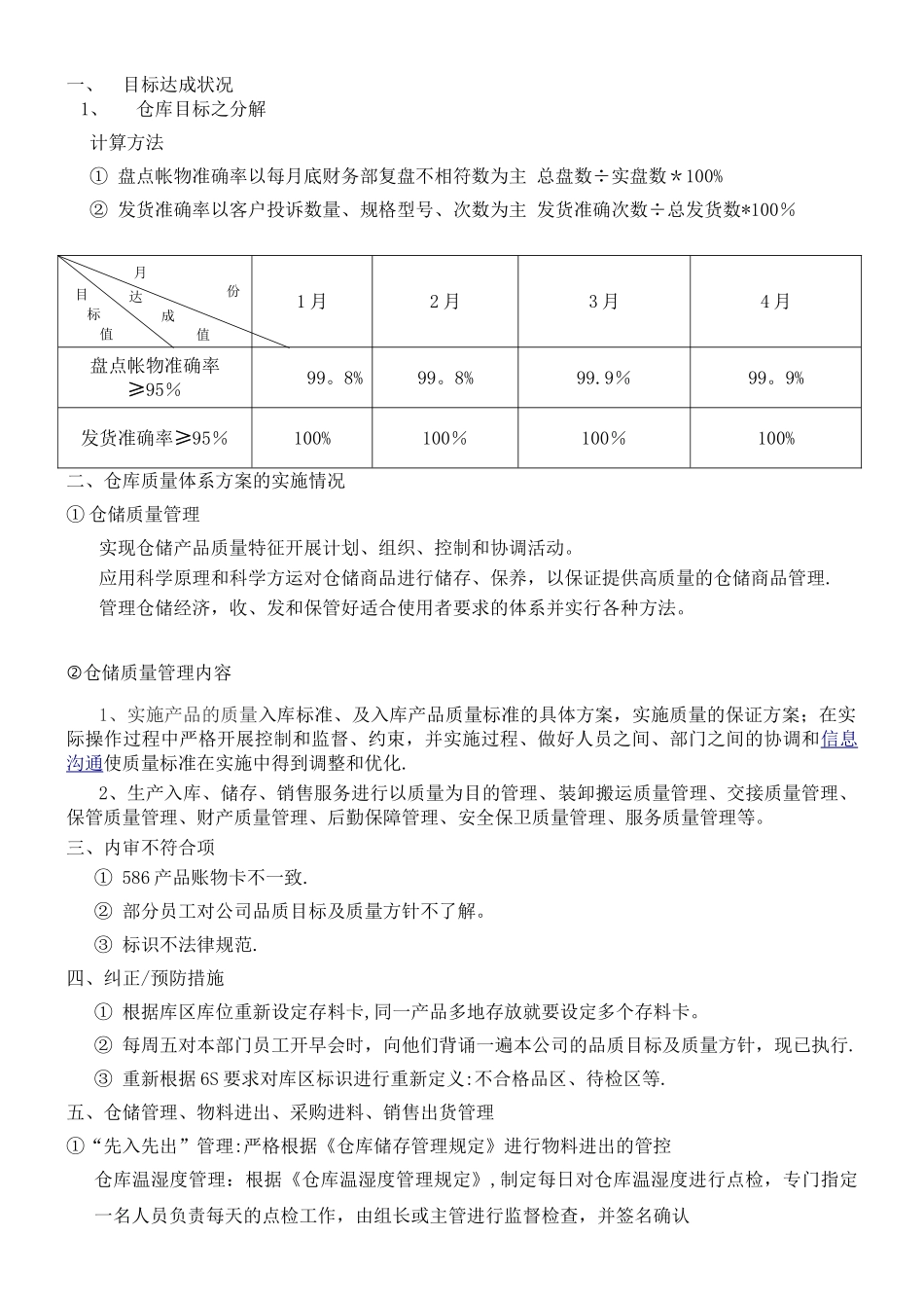 仓储物流部管理评审报告_第2页
